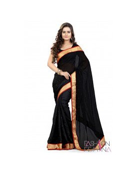 black designer saree