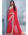 pink party wear saree 