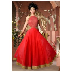 Red colour readymade dress