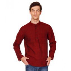 Red casual kurta