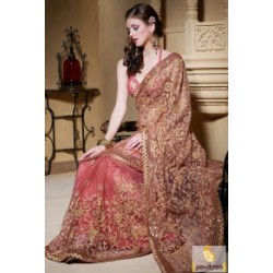 pink-beige-_embroidery-net-saree